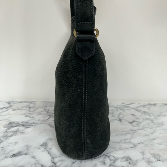 1994 COACH 4932 Nubuck Hunter Green Leather Bucket Shoulder Bag Made in The US - Picture 10 of 15